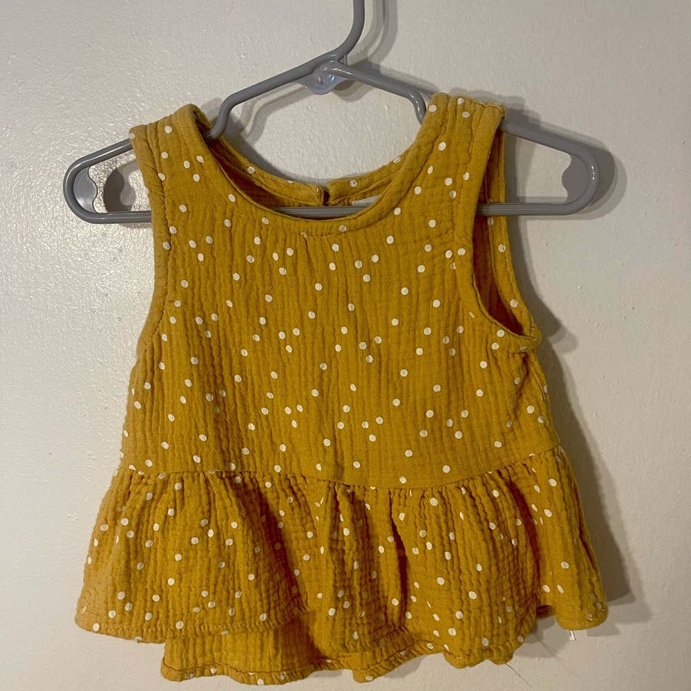 Yellow Polka Dot Tank (Rachel Zoe)